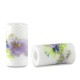 Keramiek kraal tube 11x6mm White-lilac purple